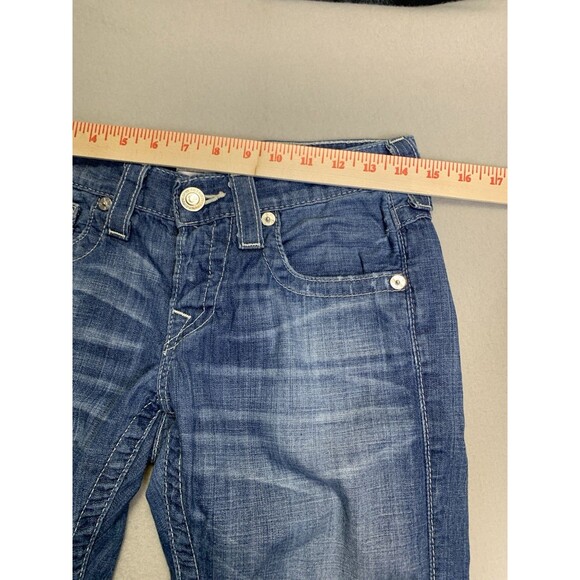 True Religion Jeans Womans Size 25 Blue Cameron Button Fly Flap Pocket Y2K USA - Picture 10 of 10